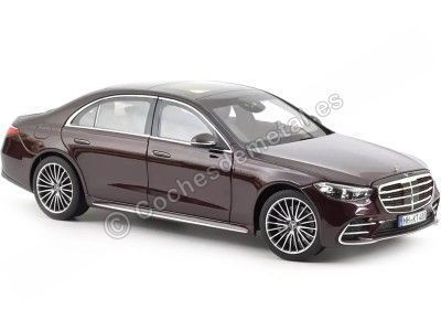 Cochesdemetal.es 2021 Mercedes-Benz Clase-S AMG-Line Luxury Saloon (W223) Granate Metalizado 1:18 Norev 183804