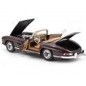 Cochesdemetal.es 1957 Mercedes-Benz 300 SL Roadster W198 Granate Oscuro 1:18 Norev 183891