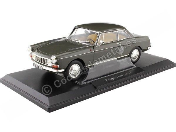 Cochesdemetal.es 1967 Peugeot 404 Coupe Gris Grafito 1:18 Norev 184834