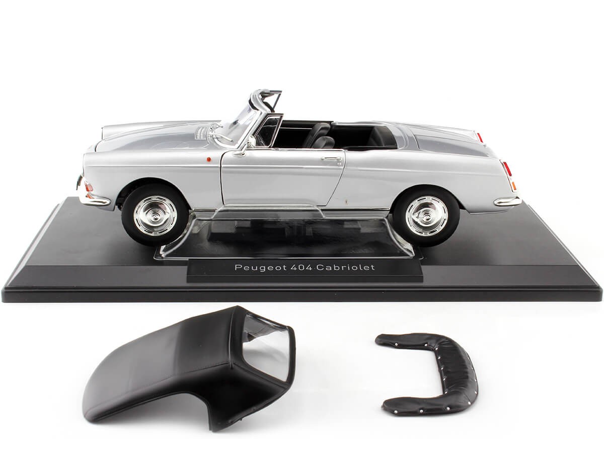 1967 Peugeot 404 Convertible Plateado 1:18 Norev 184835