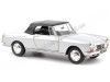 Cochesdemetal.es 1967 Peugeot 404 Convertible Plateado 1:18 Norev 184835