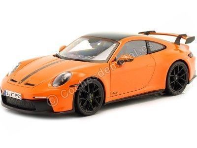 Cochesdemetal.es 2022 Porsche 911 (992) GT3 Naranja Gulf 1:18 Maisto Premiere 36458