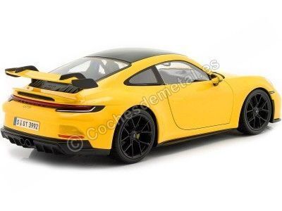 Cochesdemetal.es 2022 Porsche 911 (992) GT3 Amarillo Racing 1:18 Maisto Premiere 31458 36458 2