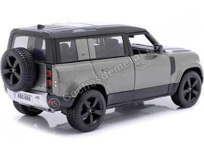 Cochesdemetal.es 2022 Land Rover Defender 110 Gris Oscuro Metalizado 1:24 Bburago 18-21101 2