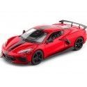 Cochesdemetal.es 2020 Chevrolet Corvette Stingray Coupe High Wing Rojo/Negro 1:24 Maisto 31534