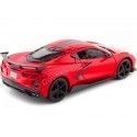 Cochesdemetal.es 2020 Chevrolet Corvette Stingray Coupé High Wing Rojo / Negro 1:24 MAISTO 31534