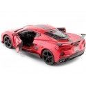 Cochesdemetal.es 2020 Chevrolet Corvette Stingray Coupé High Wing Rojo / Negro 1:24 MAISTO 31534