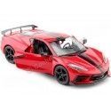 Cochesdemetal.es 2020 Chevrolet Corvette Stingray Coupé High Wing Rojo / Negro 1:24 MAISTO 31534