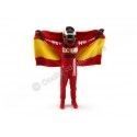 CARSDEMETAL.ES 2023 FERRARI SF-23 Carlos Sainz Winner GP Singapore avec drapeau de l'Espagne 1:43 Cartix CT071