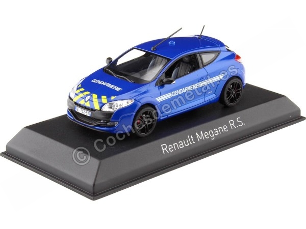 Cochesdemetal.es 2011 Renault Megane R.S. Gendarmerie Azul Metalizado 1:43 Norev 517702