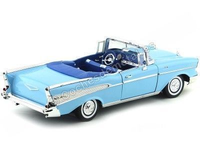 1957 Chevrolet Bel Air Open Convertible Azul 1:18 Motor Max 73175 Cochesdemetal.es 2