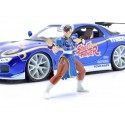 Cochesdemetal.es 1993 Mazda RX-7 + Figura Chun-li "StreetFighter" Azul 1:24 Jada Toys 30838 253255062