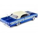 Cochesdemetal.es 1964 Chevrolet Impala Lowrider Azul / Blanco 1:24 Motor Max 79021