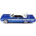 Cochesdemetal.es 1964 Chevrolet Impala Lowrider Azul/Blanco 1:24 Motor Max 79021