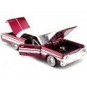 Cochesdemetal.es 1964 Chevrolet Impala Granate lowrider / Blanco 1:24 Motor Max 79021