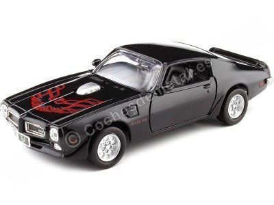 Cochesdemetal.es 1973 Pontiac Firebird Trans AM Negro 1:24 Motor Max 73243