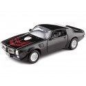 Cochesdemetal.es 1973 Pontiac Firebird Trans AM Negro 1:24 Motor Max 73243