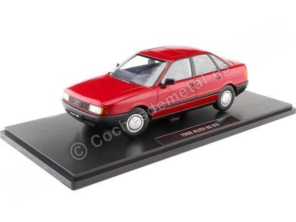 Cochesdemetal.es 1989 Audi 80 B3 Rojo Tornado 1:18 Triple-9 1800343