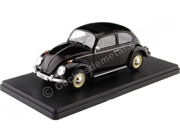 Cochesdemetal.es 1960 Volkswagen VW Escarabajo Beetle Käfer 1200 Negro 1:24 WhiteBox 124177