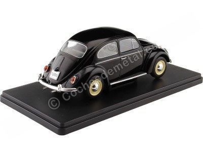 Cochesdemetal.es 1960 Volkswagen VW Beetle Käfer 1200 Negro 1:24 WhiteBox 124177 2