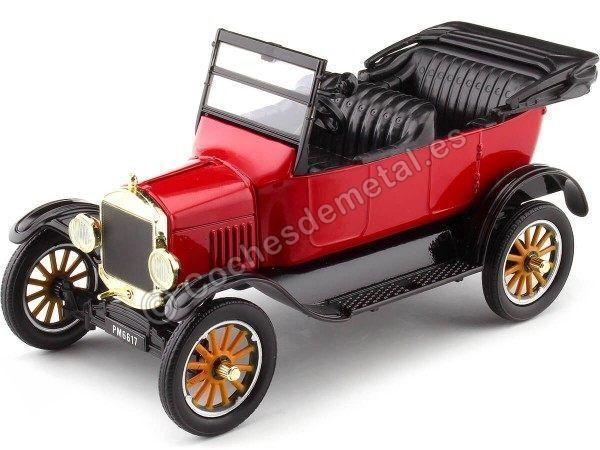 Cochesdemetal.es 1925 Ford Model T Touring Rojo 1:24 Motor Max 79328