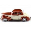 Cochesdemetal.es 1939 Chevrolet Coupe Lowrider Custom Marrón/Beige 1:24 Motor Max 79028