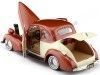 Cochesdemetal.es 1939 Chevrolet Coupe Lowrider Custom Marrón/Beige 1:24 Motor Max 79028