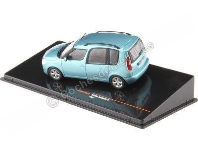 Cochesdemetal.es 2007 Skoda Roomster Azul Claro Metalizado 1:43 IXO Models CLC472N.22 2