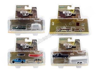 Cochesdemetal.es Lote de 4 Modelos "Hitch & Tow Series 24" 1:64 Greenlight 32240 2