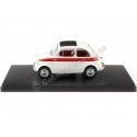 Cochesdemetal.es 1960 Fiat 500 Blanco / Rojo 1:24 Whitebox 124182