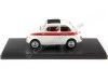 Cochesdemetal.es 1960 Fiat 500 Blanco/Rojo 1:24 WhiteBox 124182