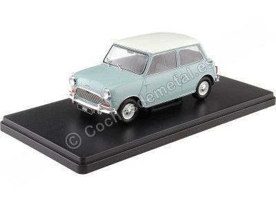 Cochesdemetal.es 1965 Austin Mini Cooper S Azul/Blanco 1:24 WhiteBox 124183