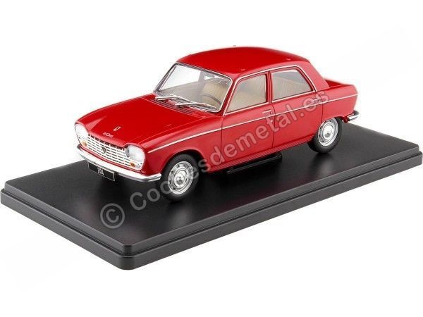 Cochesdemetal.es 1968 Peugeot 204 Rojo 1:24 WhiteBox 124181