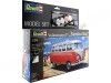 Cochesdemetal.es 1961 Volkswagen T1 Samba Bus "Plastic Model Kit" Rojo/Blanco 1:24 Revell 67399