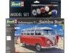 Cochesdemetal.es 1961 Volkswagen T1 Samba Bus "Plastic Model Kit" Rojo/Blanco 1:24 Revell 67399