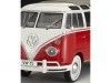 Cochesdemetal.es 1961 Volkswagen T1 Samba Bus "Kit de modèle en plastique" Rojo / Blanco 1:24 Revell 67399