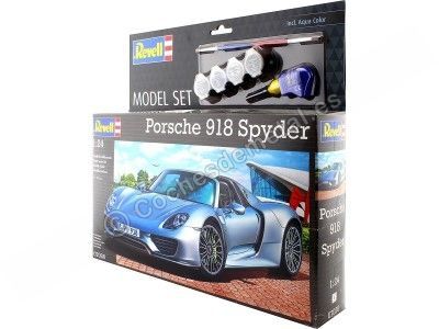 Cochesdemetal.es 2015 Porsche 918 Spyder "Plastic Model Kit" Plateado 1:24 Revell 67026 2