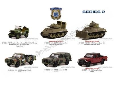Cochesdemetal.es Lote de 6 Modelos "Battalion 64 Series 2" 1:64 Greenlight 61020