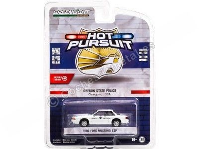 Cochesdemetal.es 1993 Ford Mustang SSP Oregon State Police "Hot Pursuit series 41" 1:64 Greenlight 42990B 2
