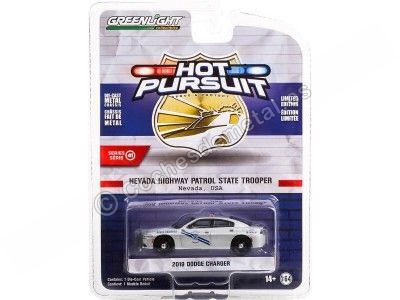 Cochesdemetal.es 2019 Dodge Charger Nevada Highway Patrol "Hot Pursuit series 41" 1:64 Greenlight 42990D 2