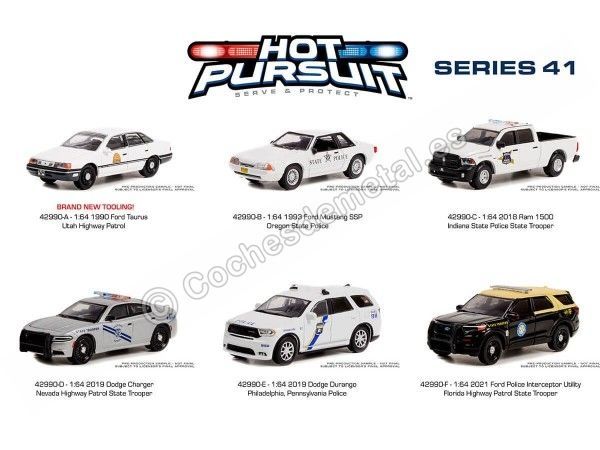 Cochesdemetal.es Lote de 6 Modelos "Hot Pursuit series 41" 1:64 Greenlight 42990
