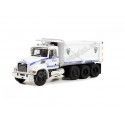 Cochesdemetal.es 2019 Camión Mack Granite Con Volquete Policía NYPD "H.D. Trucks Series 16" Blanco 1:64 Greenlight 45160B