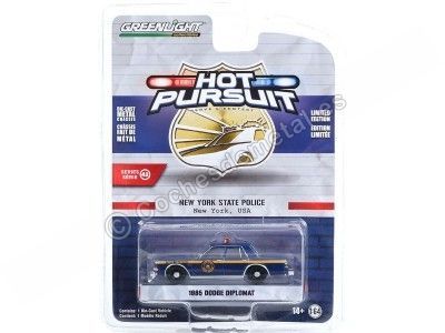 Cochesdemetal.es 1985 Dodge Diplomat New York State Police "Hot Pursuit series 42" Azul Oscuro 1:64 Greenlight 43000A 2
