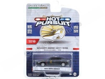 Cochesdemetal.es 2020 Dodge Charger Mississippi Highway Safety Patrol "Hot Pursuit series 42" Gris 1:64 Greenlight 43000D 2