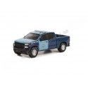 Cochesdemetal.es 2021 Chevrolet Silverado Massachusetts State Police "Hot Pursuit series 42" Azul 1:64 Greenlight 43000E