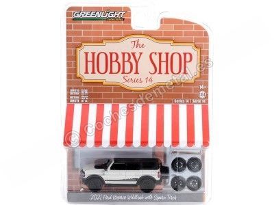 Cochesdemetal.es 2021 Ford Bronco Wildtrak "The Hobby Shop Series 14" 1:64 Greenlight 97140E 2