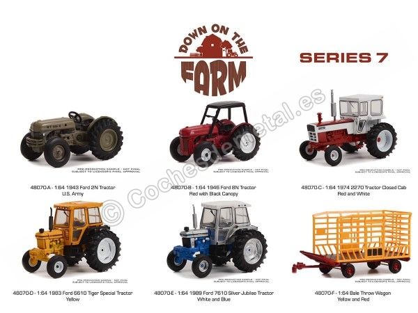Cochesdemetal.es Lote de 6 Modelos "En La Granja Series 7" 1:64 Greenlight 48070