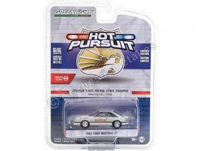 Cochesdemetal.es 1982 Ford Mustang GT State Patrol "Hot Pursuit Series 44" 1:64 Greenlight 43020A 2