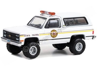 Cochesdemetal.es 1991 Chevrolet K5 Blazer State Patrol "Hot Pursuit Series 44" 1:64 Greenlight 43020C