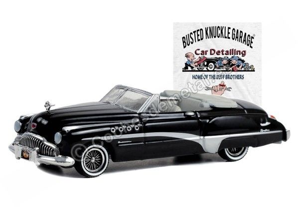 Cochesdemetal.es 1949 Buick Roadmaster Rivera Convertible "Garage Nudillos Rotos Series 2" 1:64 Greenlight 39120A